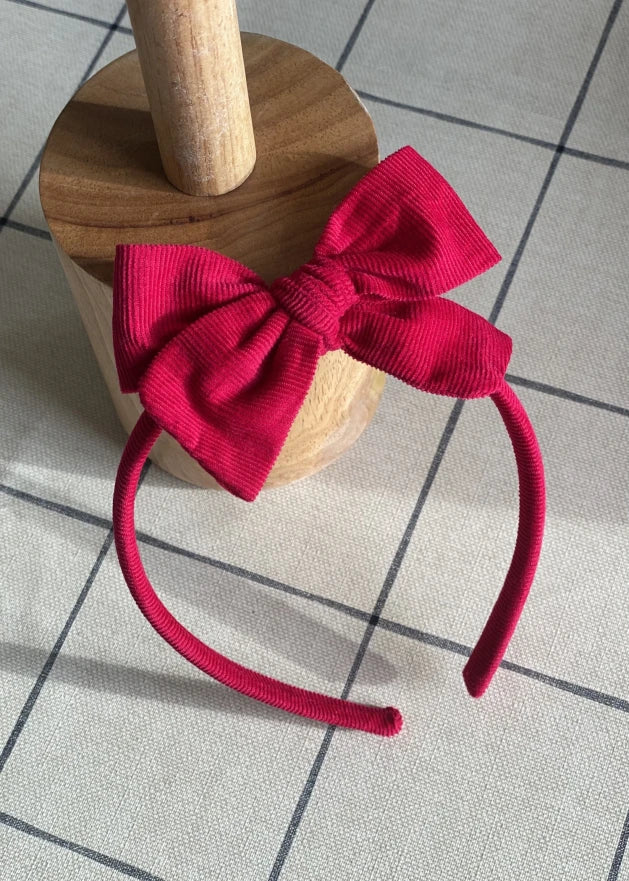 Velvetinis plaukų lankelis su kaspinu (L dydis)