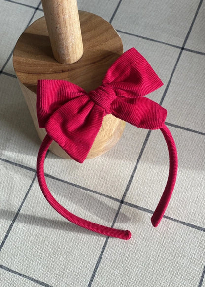 Velvetinis plaukų lankelis su kaspinu (L dydis)