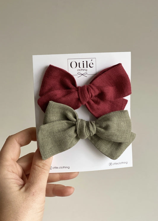 Lininių plaukų kaspinų rinkinys (dideli)