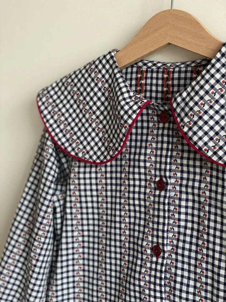 Medvilnės marskiniai su apykakle