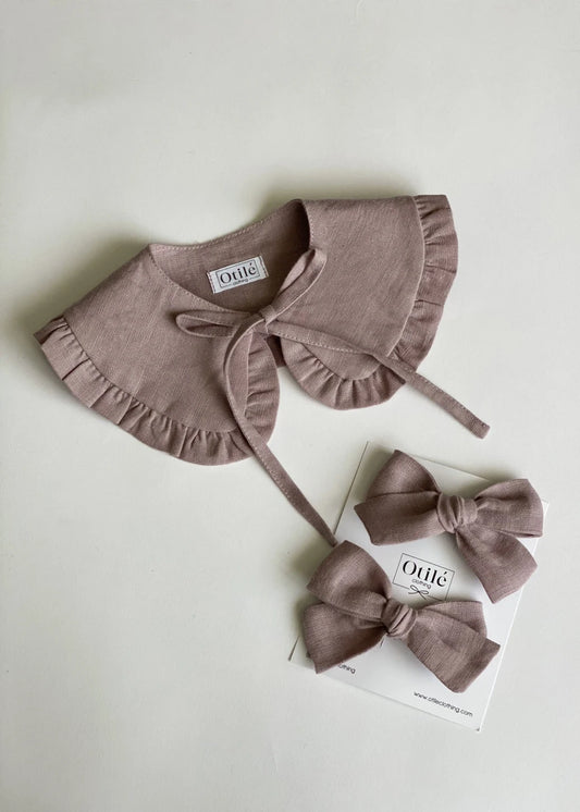 Uždedama lininė apykaklė