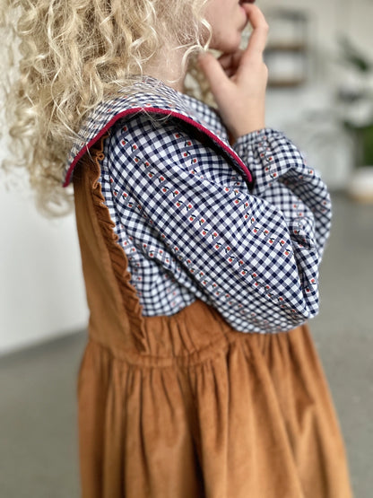 Medvilnės marskiniai su apykakle